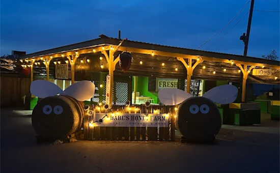 Galey Farms with Babes Honey at Night